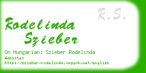 rodelinda szieber business card